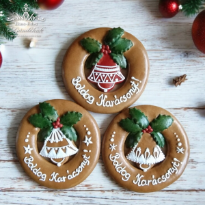 Pici karácsonyi ajtódíszek haranggal