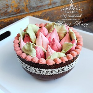 Pillecukorral töltött kézműves grillázs 