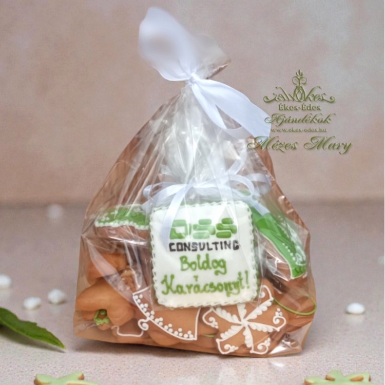 Exkluzív céges Karácsonyi mézes válogatás egyedi logóval