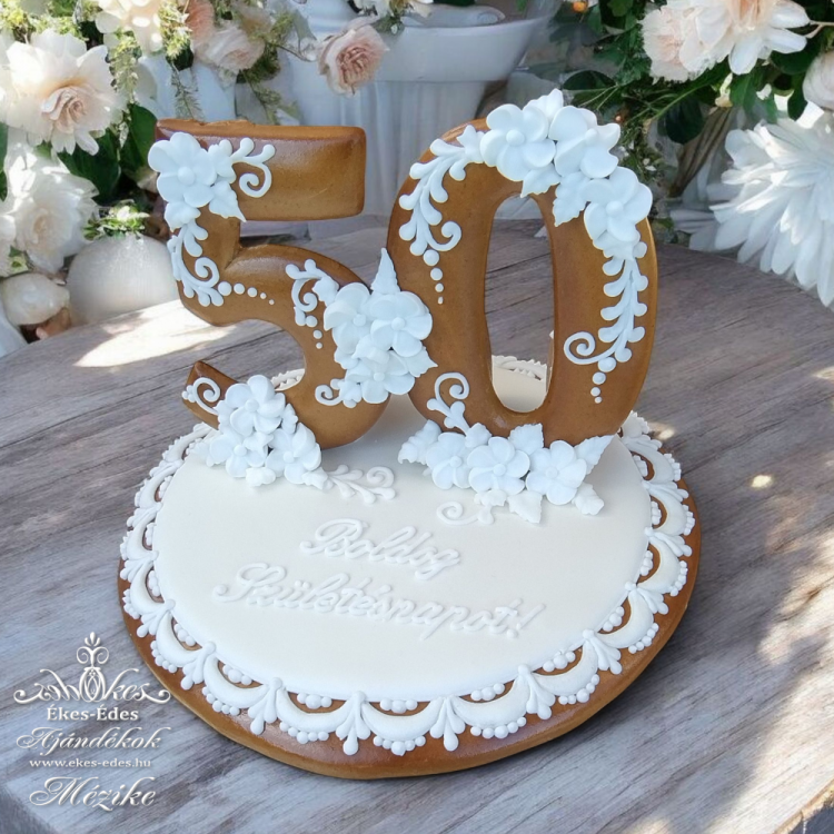 Mézeskalács asztaldísz 