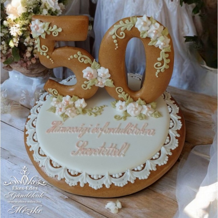 Mézeskalács asztaldísz 