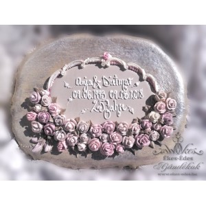 Jókívánság-tábla vintage rózsákkal