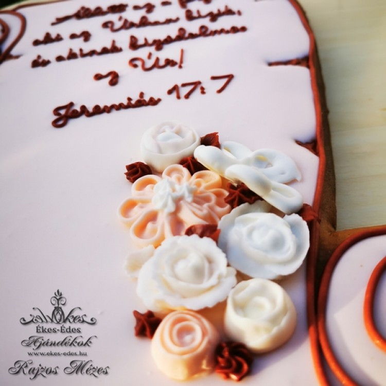 Pergamen feliratozható mézeskalács ajándék férfiaknak