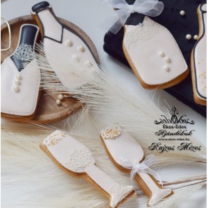 Pezsgős ünnepi mézeskalács dekoráció