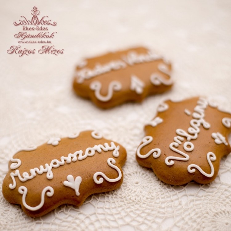 Ültető kártya mézeskalácsból