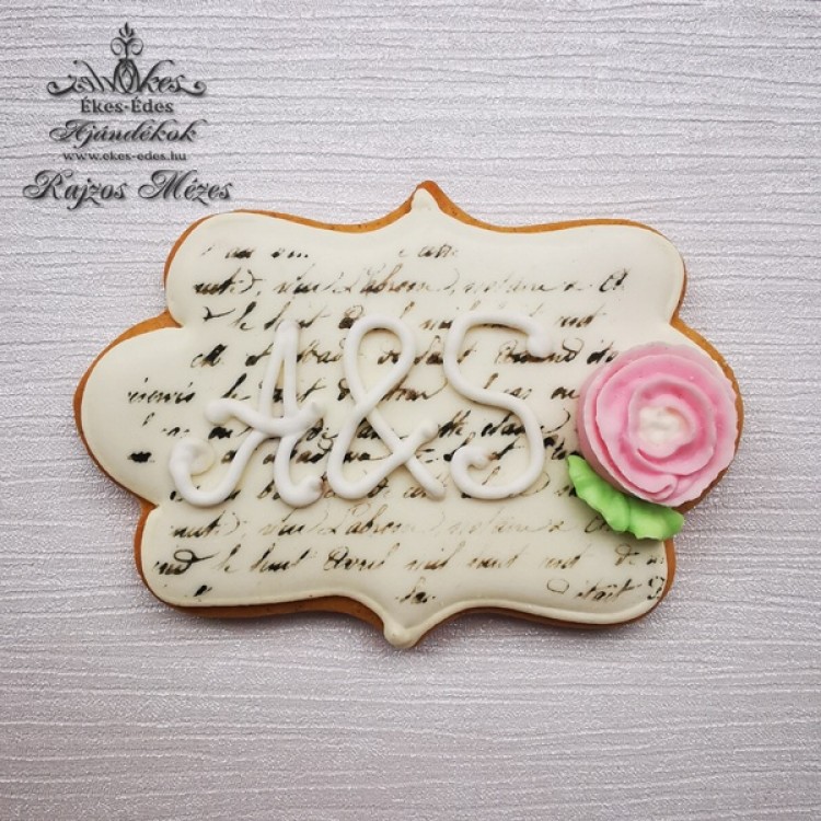Vintage rózsás köszönetajándék