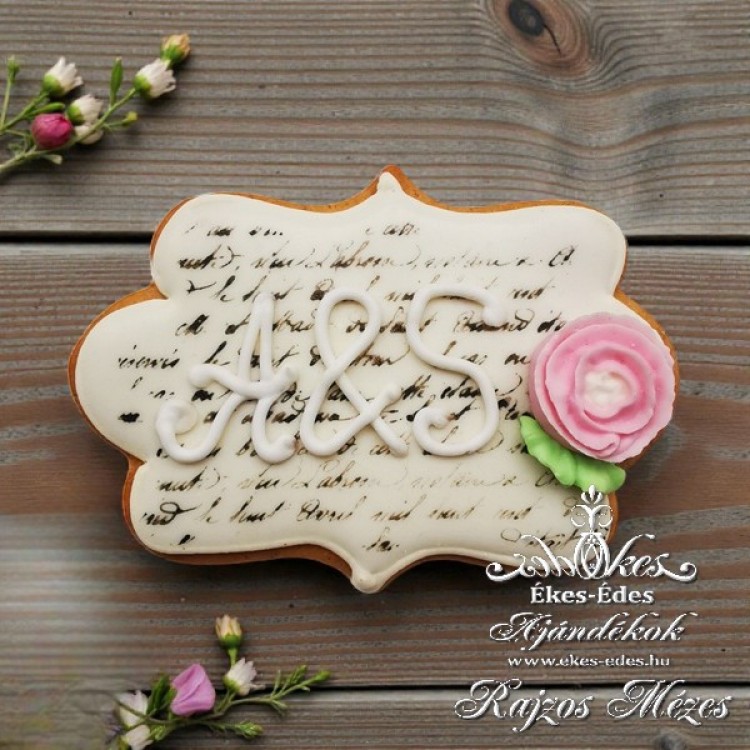 Vintage rózsás köszönetajándék